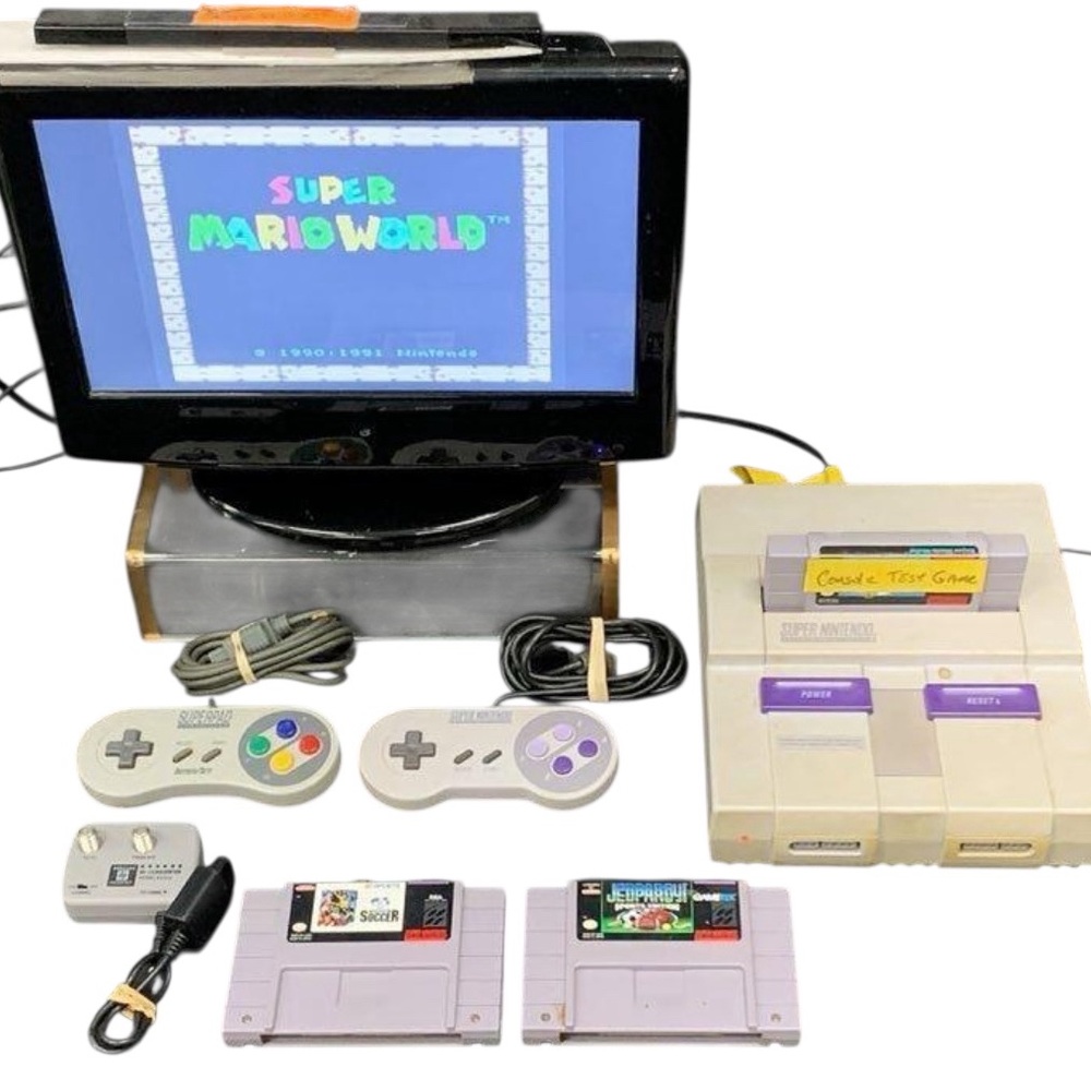 Super Nintendo SNES Video Game Console Bundle 4 Games Clay Fighter - Mario 🔥 - Picture 6 of 6